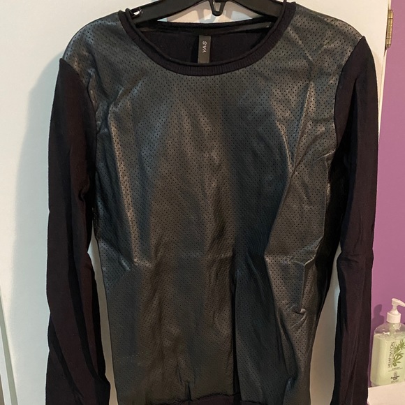 Vero Moda Sweater with Faux Leather - Picture 1 of 2